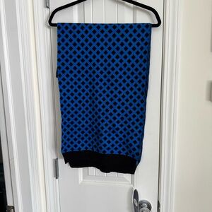 Diane Gilman Blue and Black Knit Skirt